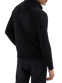 Cashmere Sweatshirt Style Cardigan with Hood