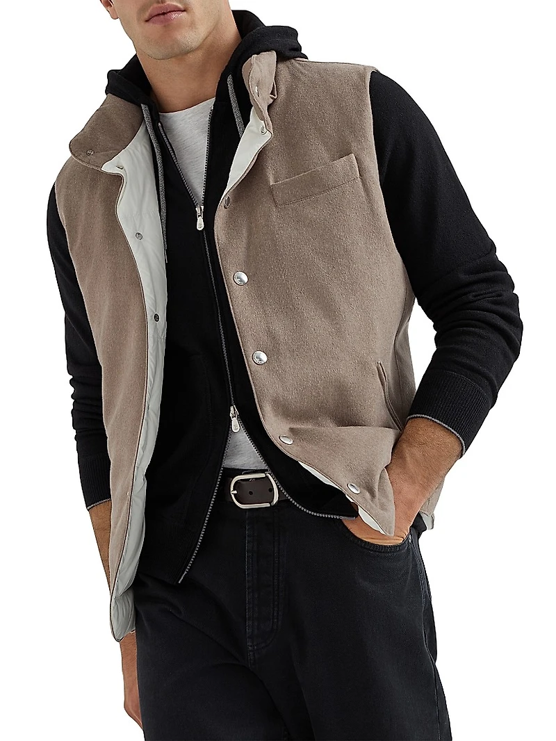 Cashmere Sweatshirt Style Cardigan with Hood