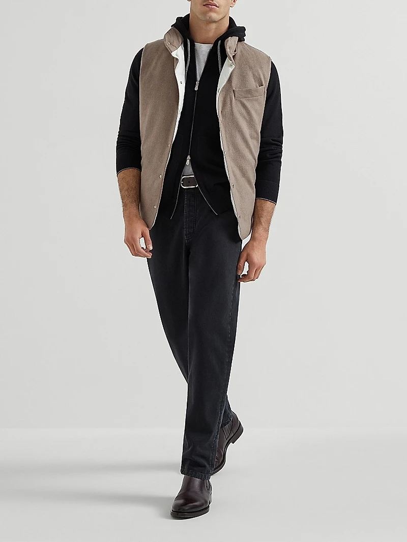 Cashmere Sweatshirt Style Cardigan with Hood