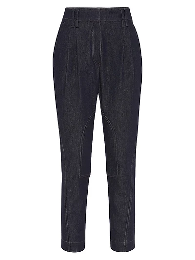 Comfort No Fade Denim Equestrian Trousers with Monili