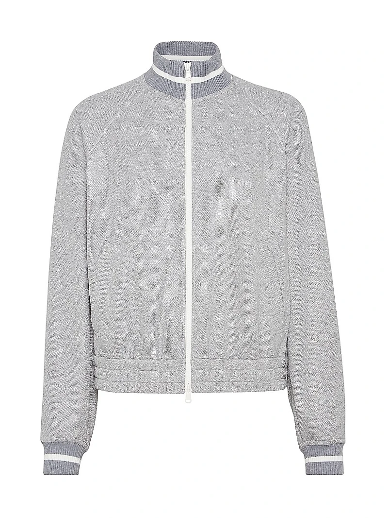 Sparkling Pique Sweatshirt Cotton and Viscose