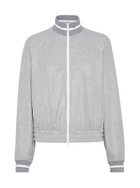 Sparkling Pique Sweatshirt Cotton and Viscose