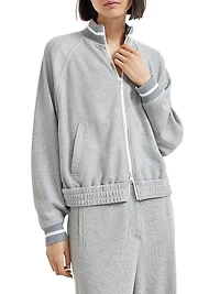 Sparkling Pique Sweatshirt Cotton and Viscose