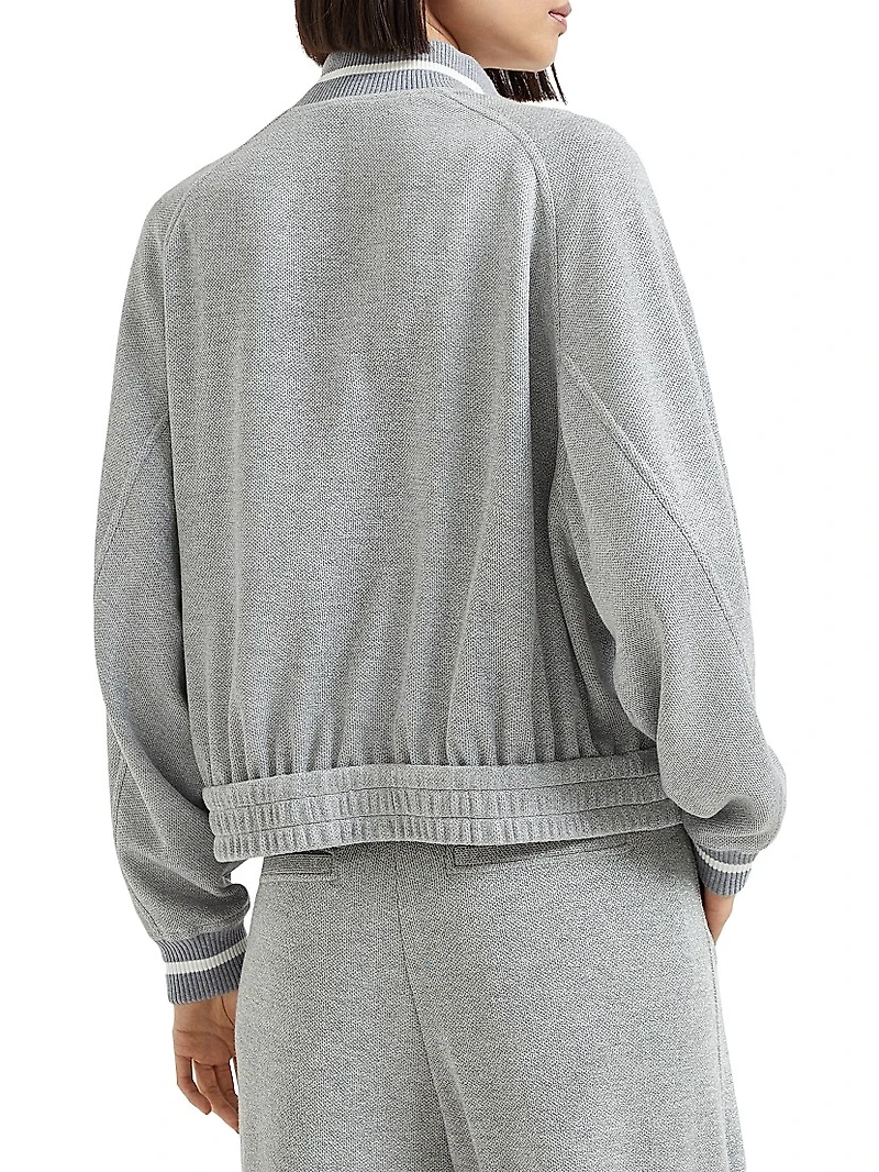 Sparkling Pique Sweatshirt Cotton and Viscose