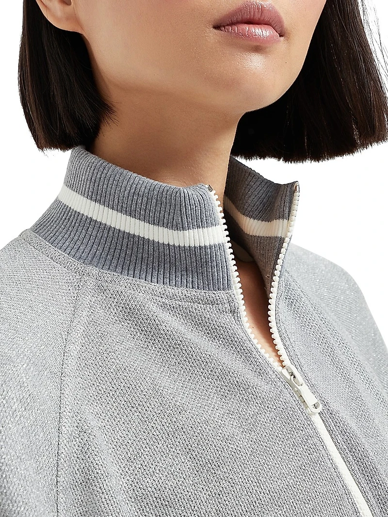 Sparkling Pique Sweatshirt Cotton and Viscose