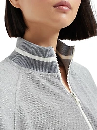 Sparkling Pique Sweatshirt Cotton and Viscose