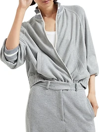 Sparkling Pique Sweatshirt Cotton and Viscose