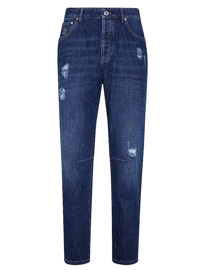 Lightweight Denim Leisure Fit Five Pocket Jeans