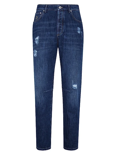 Lightweight Denim Leisure Fit Five Pocket Jeans