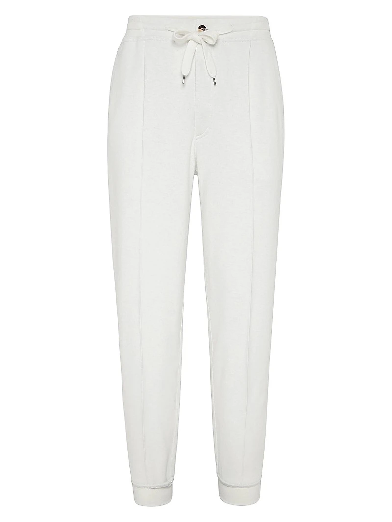 Cashmere and Cotton French Terry Double Cloth Trousers