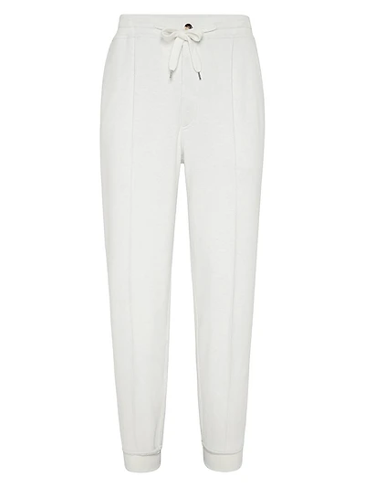 Cashmere and Cotton French Terry Double Cloth Trousers