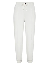 Cashmere and Cotton French Terry Double Cloth Trousers