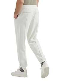 Cashmere and Cotton French Terry Double Cloth Trousers
