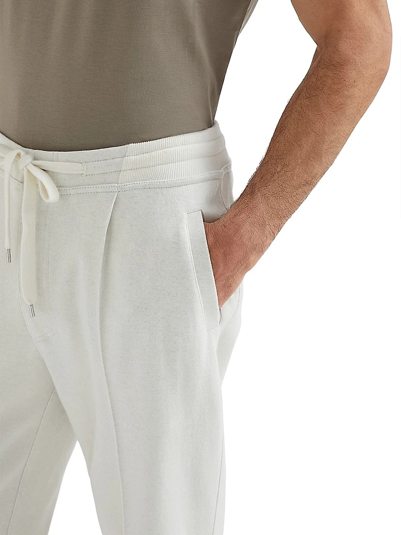 Cashmere and Cotton French Terry Double Cloth Trousers