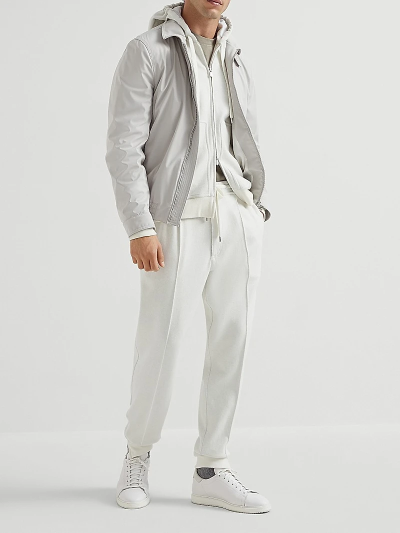 Cashmere and Cotton French Terry Double Cloth Trousers