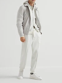 Cashmere and Cotton French Terry Double Cloth Trousers