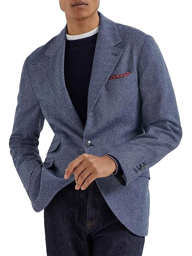 Wool, Cashmere and Silk Cavalry Deconstructed Cavallo Blazer