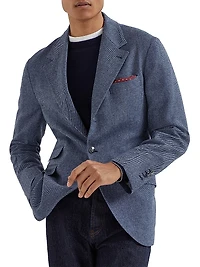 Wool, Cashmere and Silk Cavalry Deconstructed Cavallo Blazer