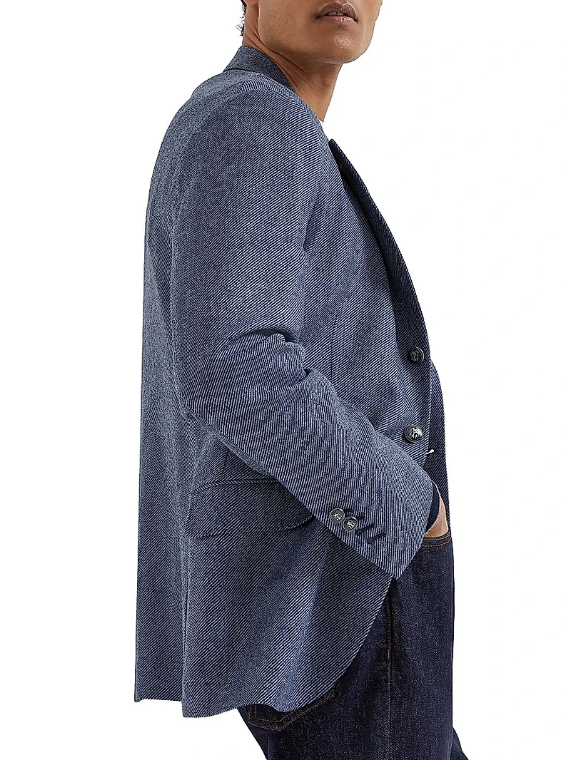 Wool, Cashmere and Silk Cavalry Deconstructed Cavallo Blazer