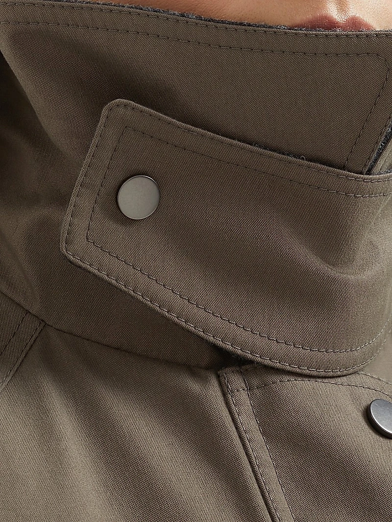 Techno Cotton Canvas Outerwear Jacket
