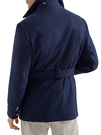 Lightweight Water Resistant Cashmere Belted Safari Jacket