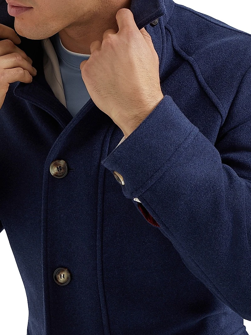 Lightweight Water Resistant Cashmere Belted Safari Jacket