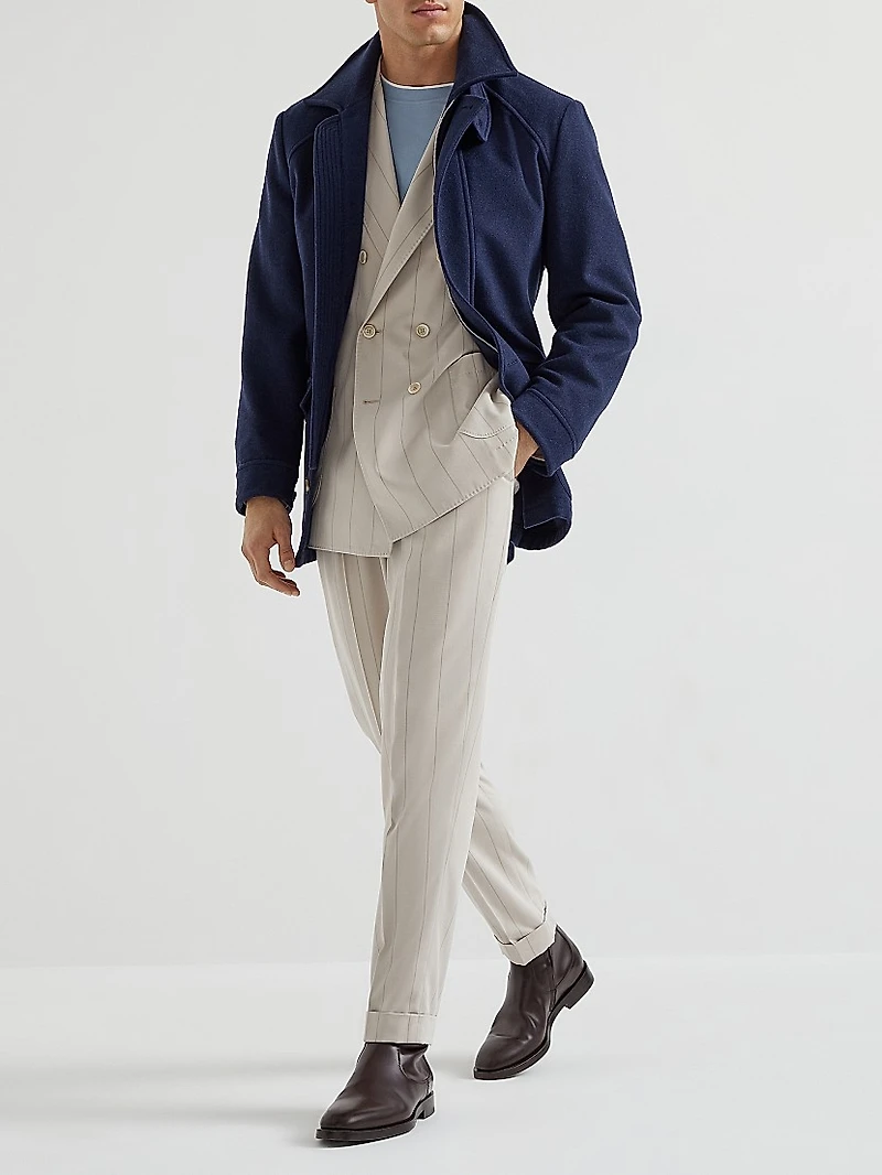 Lightweight Water Resistant Cashmere Belted Safari Jacket