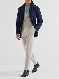 Lightweight Water Resistant Cashmere Belted Safari Jacket