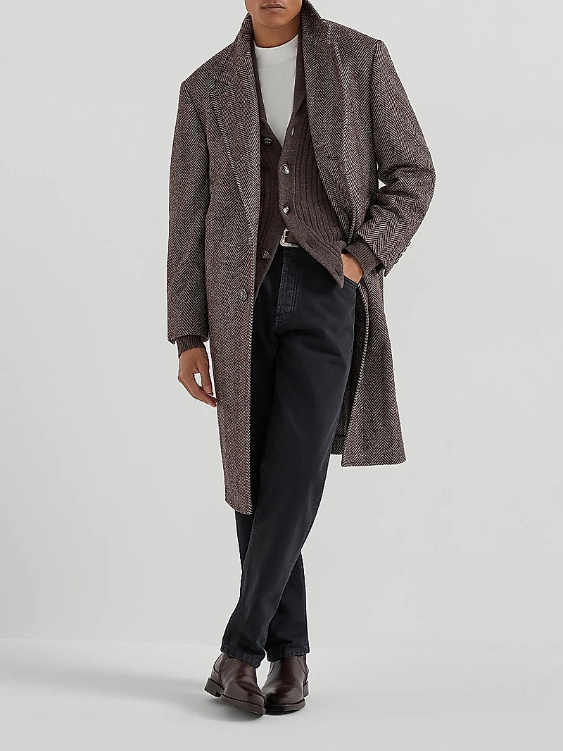 Cashmere Flat Rib Cardigan with Metal Buttons