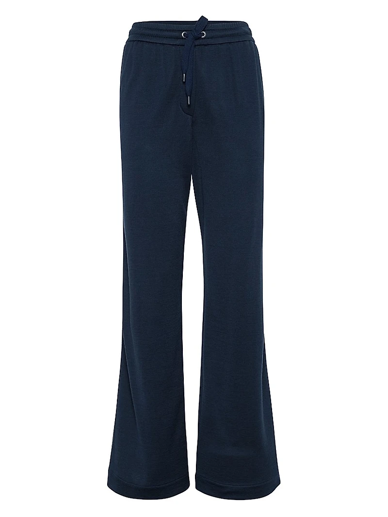 Comfort Cotton and Silk Interlock Wide Trousers