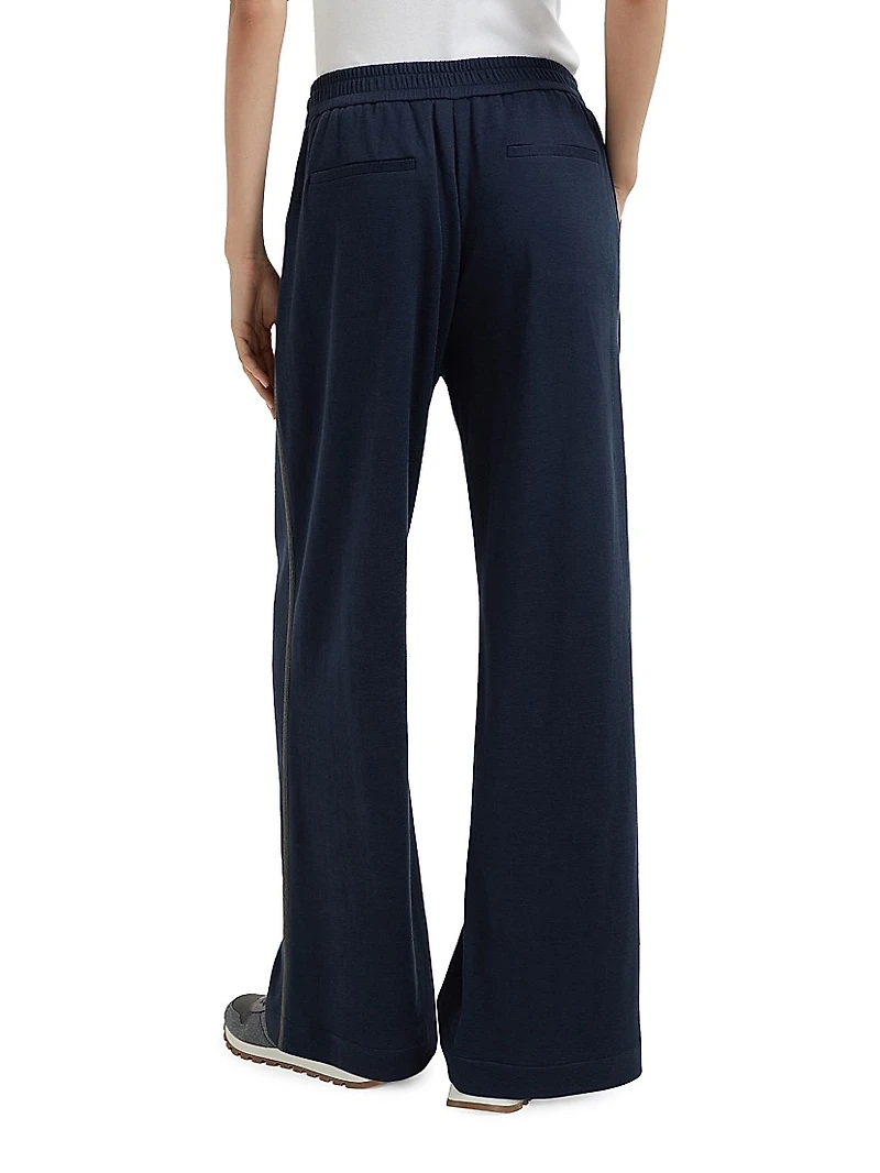 Comfort Cotton and Silk Interlock Wide Trousers