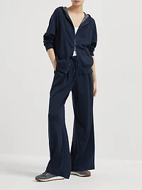 Comfort Cotton and Silk Interlock Wide Trousers