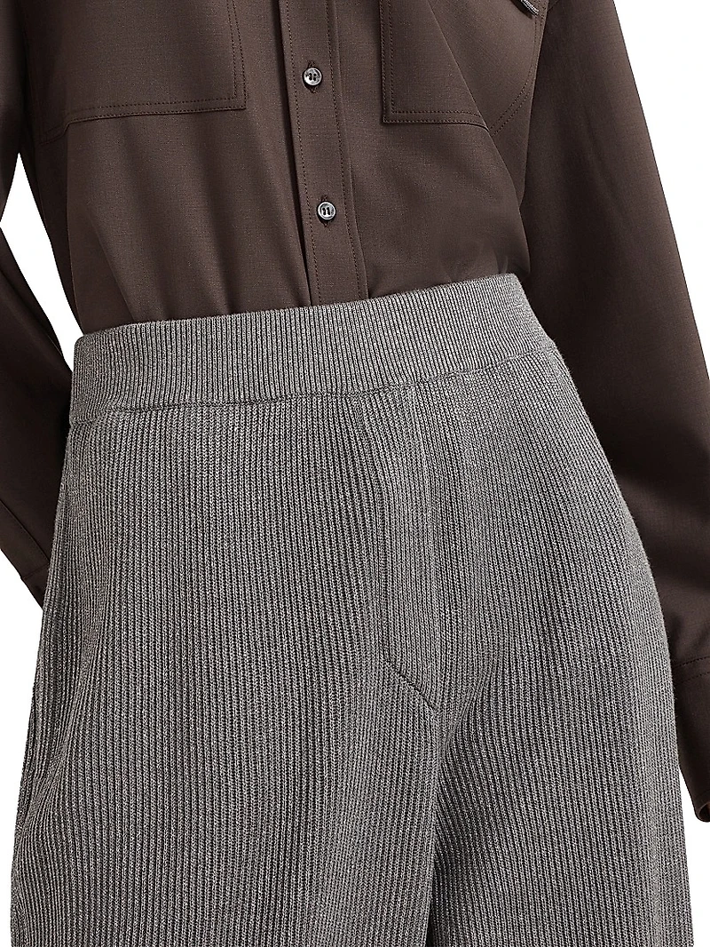 Sparkling Cotton Vanisé English Rib Knit Trousers