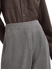 Sparkling Cotton Vanisé English Rib Knit Trousers