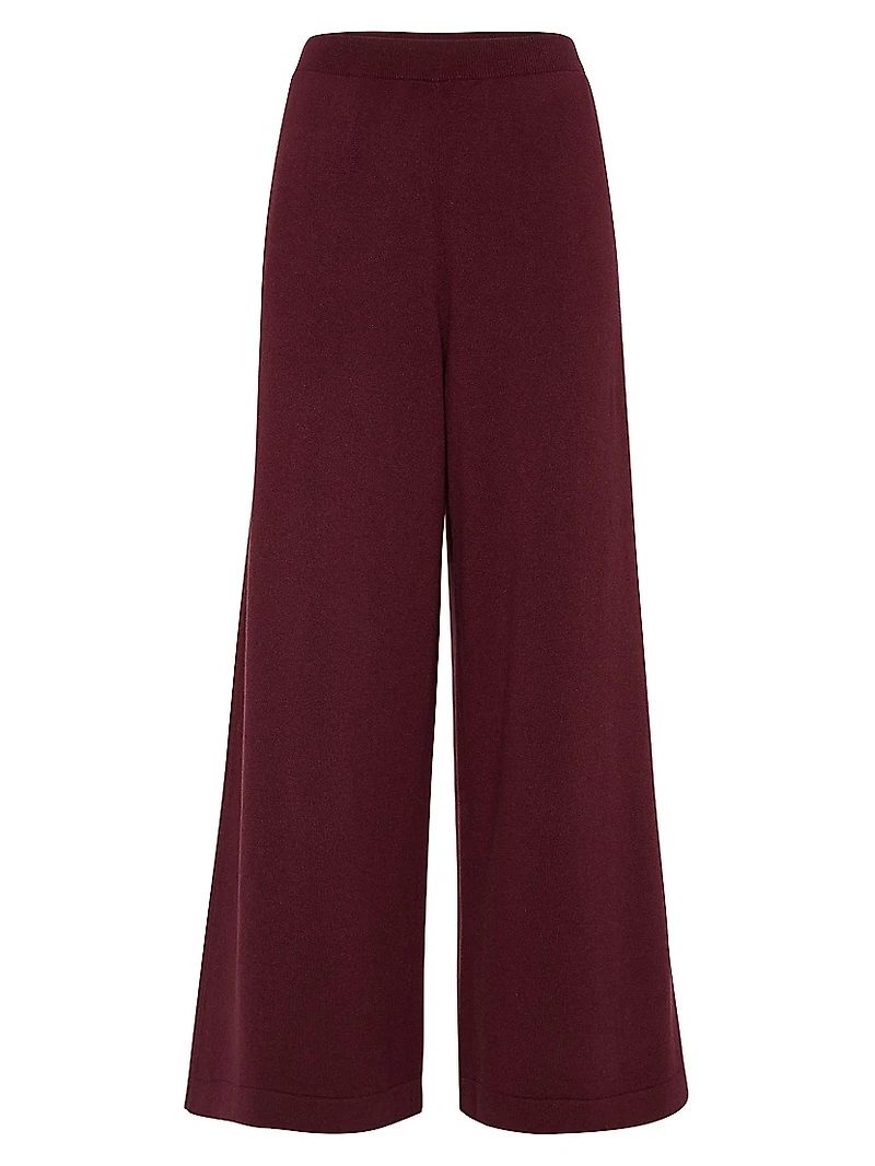Virgin Wool, Cashmere and Silk Knit Trousers