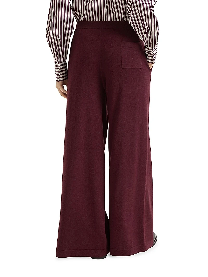 Virgin Wool, Cashmere and Silk Knit Trousers