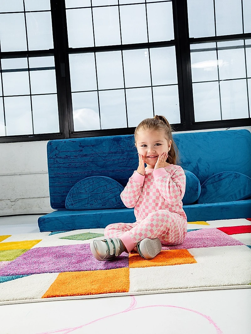 Baby Girl's 2-Piece Checkerboard Fleece Sweatsuit