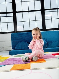 Baby Girl's 2-Piece Checkerboard Fleece Sweatsuit