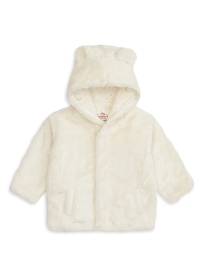 Baby Boy's Winter Sky Minky Bear Jacket