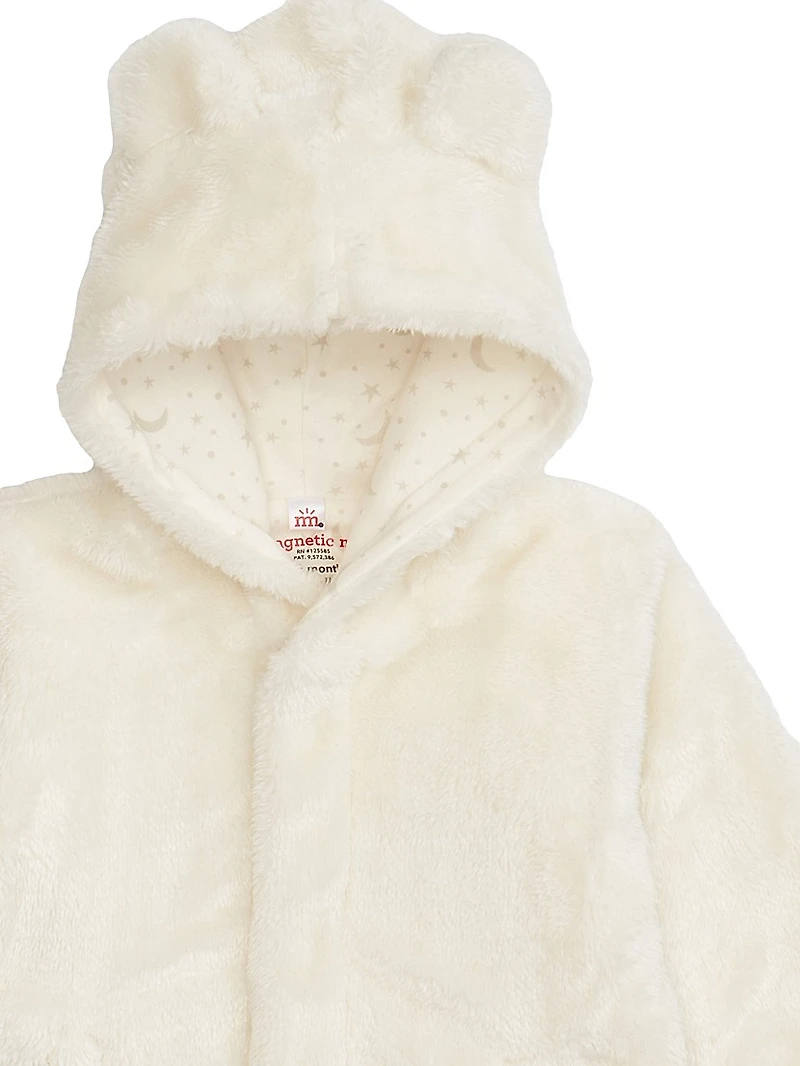 Baby Boy's Winter Sky Minky Bear Jacket