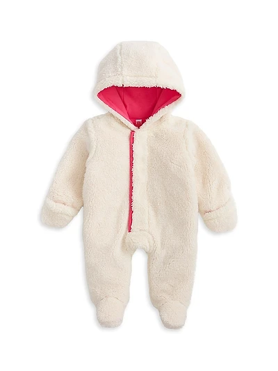 Baby Girl's Hooded Sherpa Footie