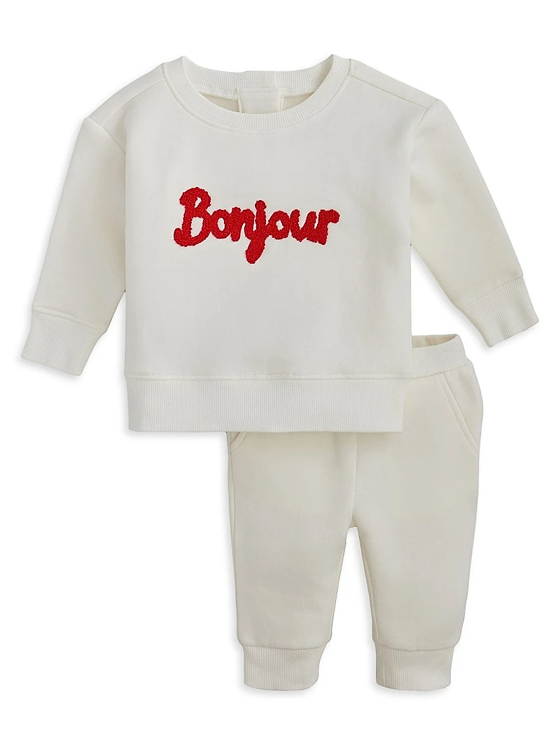 Baby Girl's Alyssum Brushed Fleece Sweatsuit Set