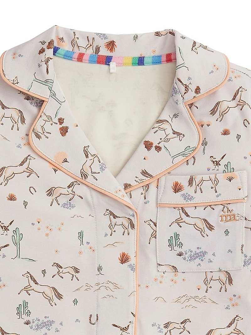 Little Girl's & Born To Run Right Fit Pajama Set