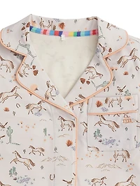 Little Girl's & Born To Run Right Fit Pajama Set