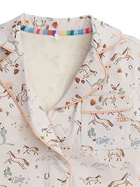 Little Girl's & Born To Run Right Fit Pajama Set