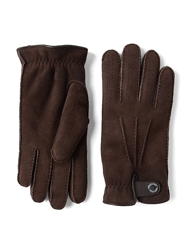 Suede Shearling Gloves