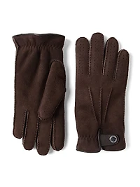 Suede Shearling Gloves