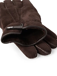 Suede Shearling Gloves