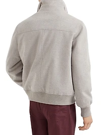 Bonded Cashmere Bomber Jacket with Detachable Shearling Insert