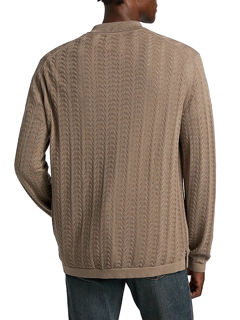 Larimer Cotton-Blend Button-Front Cardigan